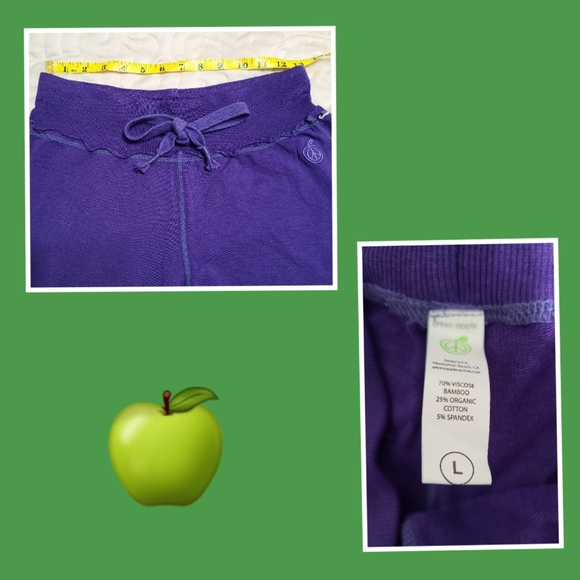 (New) GREEN APPLE BAMBOO YOGA PANTS - Picture 7 of 9